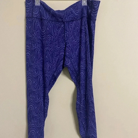 Patagonia Maipo 7/8 Tights New Form Fitting XXL Oak Waves Blue Leggings - Picture 2 of 9